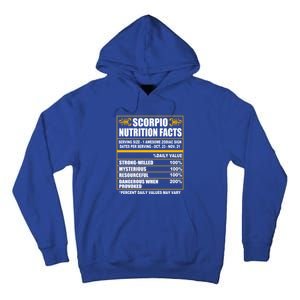 Scorpio Funny Scorpio Nutrition Facts Cute Gift Tall Hoodie