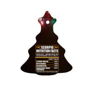 Scorpio Funny Scorpio Nutrition Facts Cute Gift Ceramic Tree Ornament