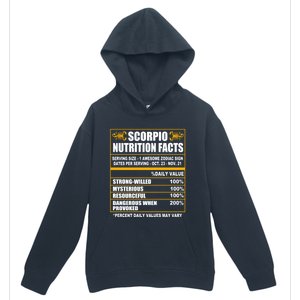 Scorpio Funny Scorpio Nutrition Facts Cute Gift Urban Pullover Hoodie