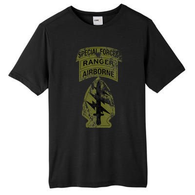 Special Forces Sf Ranger Tab Od Green Vintage Tall Fusion ChromaSoft Performance T-Shirt