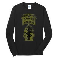 Special Forces Sf Ranger Tab Od Green Vintage Tall Long Sleeve T-Shirt