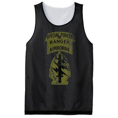 Special Forces Sf Ranger Tab Od Green Vintage Mesh Reversible Basketball Jersey Tank