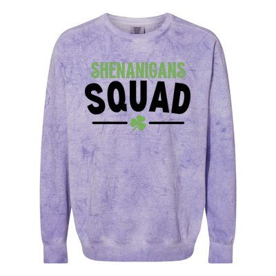 Shenanigans Squad St Patricks Day Colorblast Crewneck Sweatshirt