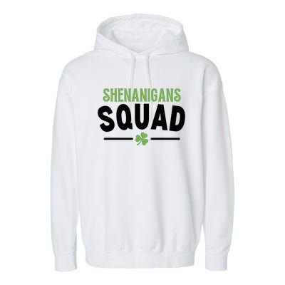 Shenanigans Squad St Patricks Day Garment-Dyed Fleece Hoodie