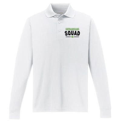 Shenanigans Squad St Patricks Day Performance Long Sleeve Polo