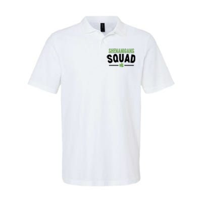 Shenanigans Squad St Patricks Day Softstyle Adult Sport Polo