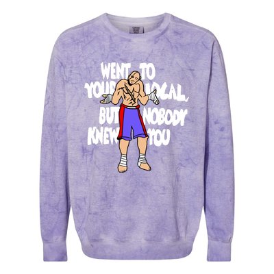 Street Fighter Sagat Went To Your Local But Nobody Knew You Colorblast Crewneck Sweatshirt