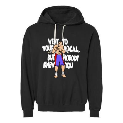 Street Fighter Sagat Went To Your Local But Nobody Knew You Garment-Dyed Fleece Hoodie