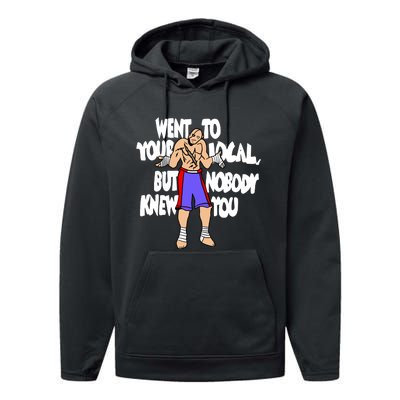 Street Fighter Sagat Went To Your Local But Nobody Knew You Performance Fleece Hoodie