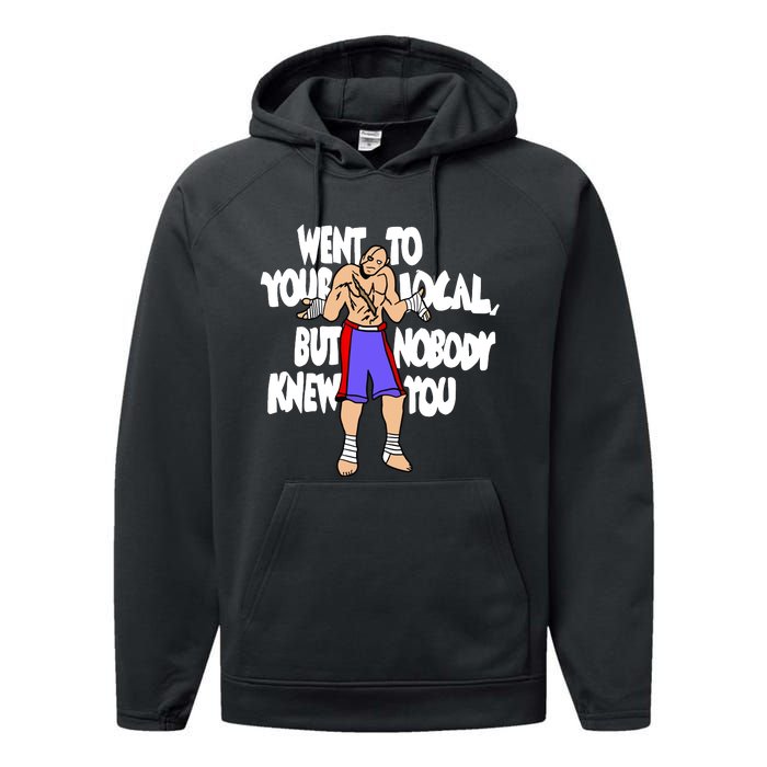 Street Fighter Sagat Went To Your Local But Nobody Knew You Performance Fleece Hoodie