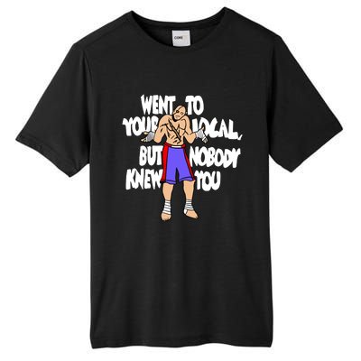 Street Fighter Sagat Went To Your Local But Nobody Knew You Tall Fusion ChromaSoft Performance T-Shirt