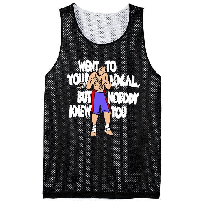 Street Fighter Sagat Went To Your Local But Nobody Knew You Mesh Reversible Basketball Jersey Tank