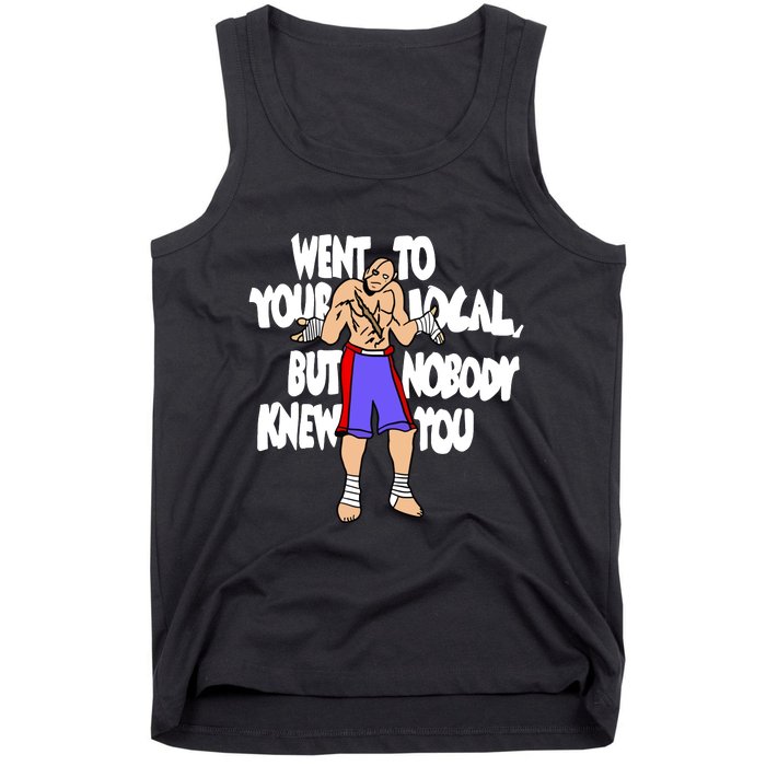 Street Fighter Sagat Went To Your Local But Nobody Knew You Tank Top