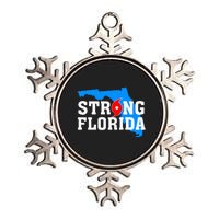 Strong Florida Support Map Metallic Star Ornament