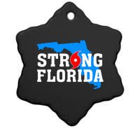 Strong Florida Support Map Ceramic Star Ornament