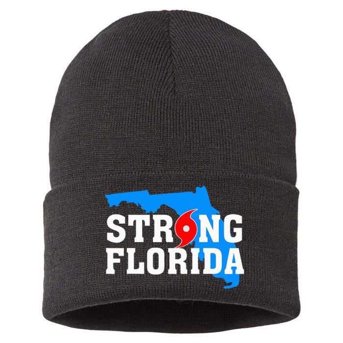 Strong Florida Support Map Sustainable Knit Beanie