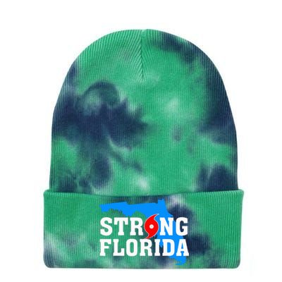 Strong Florida Support Map Tie Dye 12in Knit Beanie