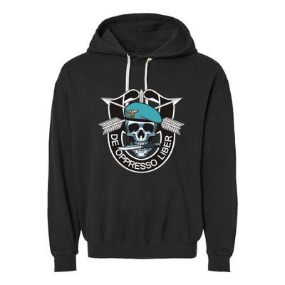 Special Forces Skull De Oppresso Liber Garment-Dyed Fleece Hoodie