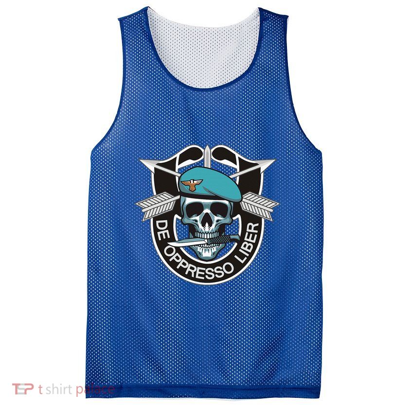 Special Forces Skull De Oppresso Liber Mesh Reversible Basketball Jersey Tank