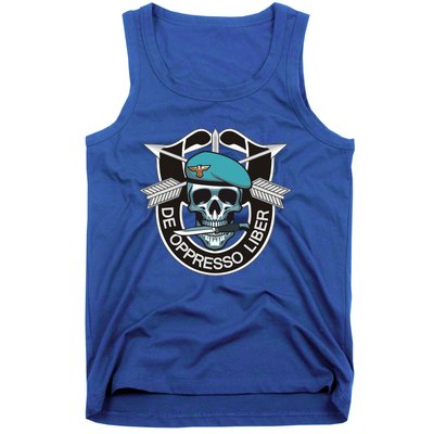 Special Forces Skull De Oppresso Liber Tank Top