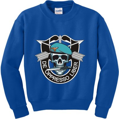 Special Forces Skull De Oppresso Liber Kids Sweatshirt