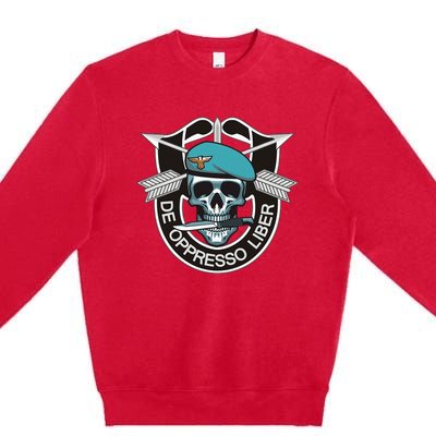 Special Forces Skull De Oppresso Liber Premium Crewneck Sweatshirt