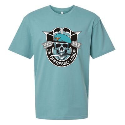 Special Forces Skull De Oppresso Liber Sueded Cloud Jersey T-Shirt