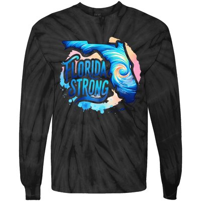 Support Florida Stay Western Strong Florida S.T.A.T.E Tie-Dye Long Sleeve Shirt