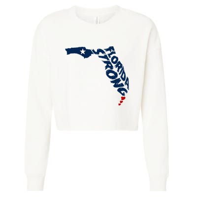 Support Florida Stay Western Strong Florida S.T.A.T.E Cropped Pullover Crew