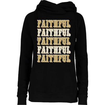 San Francisco Sunday Faithful Womens Funnel Neck Pullover Hood