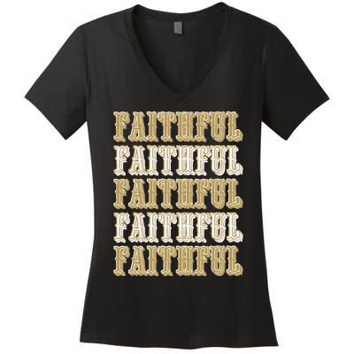 San Francisco Sunday Faithful Women's V-Neck T-Shirt