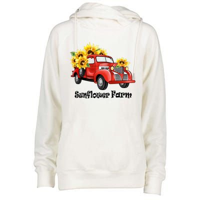 Sunflower Farm Sublimation Womens Funnel Neck Pullover Hood