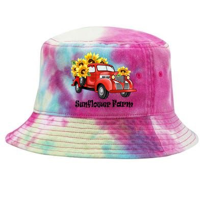 Sunflower Farm Sublimation Tie-Dyed Bucket Hat