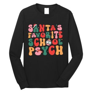 SantaS Favorite School Psych Christmas Psychologist Long Sleeve Shirt