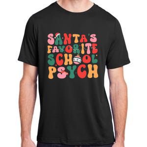 SantaS Favorite School Psych Christmas Psychologist Adult ChromaSoft Performance T-Shirt