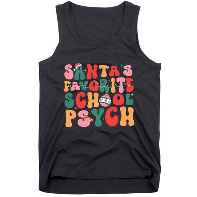 SantaS Favorite School Psych Christmas Psychologist Tank Top