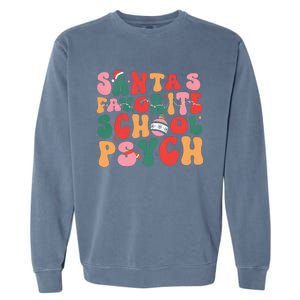 SantaS Favorite School Psych Christmas Psychologist Garment-Dyed Sweatshirt