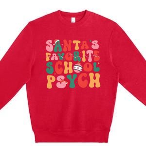 SantaS Favorite School Psych Christmas Psychologist Premium Crewneck Sweatshirt