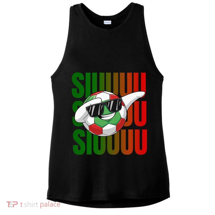 Siuuu Funny Soccer Football  Ladies PosiCharge Tri-Blend Wicking Tank