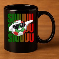 Siuuu Funny Soccer Football  11oz C Handle Ceramic Mug