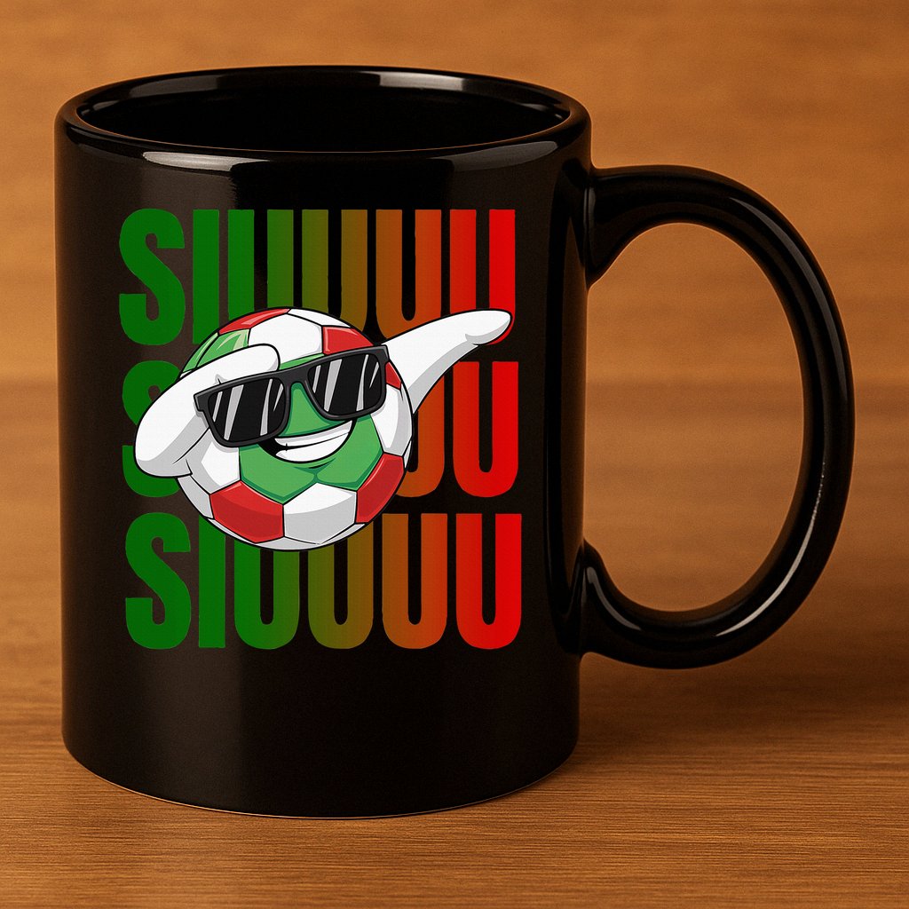 Siuuu Funny Soccer Football  11oz C Handle Ceramic Mug