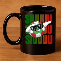 Siuuu Funny Soccer Football  11oz C Handle Ceramic Mug