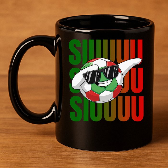 Siuuu Funny Soccer Football  11oz C Handle Ceramic Mug