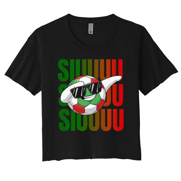 Siuuu Funny Soccer Football  Crop Top