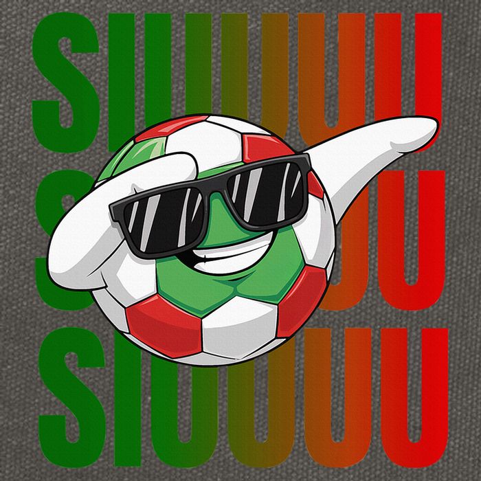 Siuuu Funny Soccer Football  Cotton Canvas Backpack