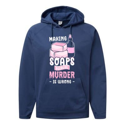 Saponification For Soap Maker And Soap Cooking Soap Making Funny Gift Performance Fleece Hoodie