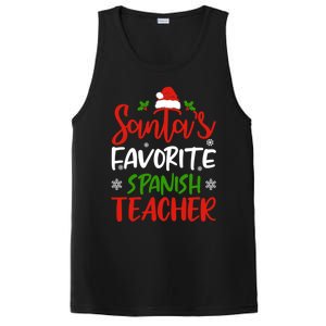 SantaS Favorite Spanish Teacher Funny Christmas Funny Gift PosiCharge Competitor Tank