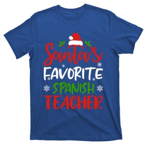 SantaS Favorite Spanish Teacher Funny Christmas Funny Gift T-Shirt