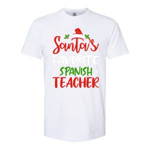 SantaS Favorite Spanish Teacher Funny Christmas Funny Gift Softstyle CVC T-Shirt