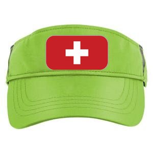 Switzerland Flag Soccer Team World Cup 2022 Swiss Flag Adult Drive Performance Visor